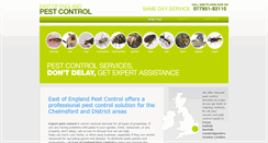 Desktop Screenshot of eastofenglandpestcontrol.co.uk